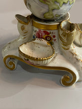 Load image into Gallery viewer, Staffordshire Porcelain Eagle and Globe Inkwell
