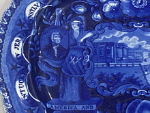 Load image into Gallery viewer, Historical Staffordshire Blue Large States Pattern Platter
