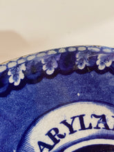 Load image into Gallery viewer, Historical Staffordshire Blue Large “States” Series Platter by Clews
