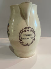 Load image into Gallery viewer, Staffordshire Creamware Liverpool Pitcher Polychrome Ship Belvedere Washington In Glory
