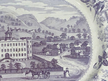 Load image into Gallery viewer, Historical Staffordshire Allegeny Penitentiary Pittsburgh Platter Mulberry 1835
