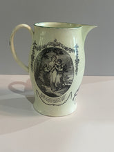 Load image into Gallery viewer, Staffordshire Creamware Liverpool Pitcher Charity And Faith Arms Ca. 1800
