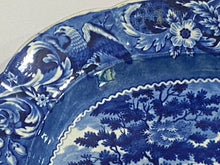 Load image into Gallery viewer, Historical Staffordshire Blue Platter Mendenhall Ferry Philadelphia
