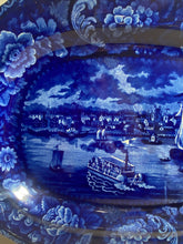 Load image into Gallery viewer, Historical Staffordshire Blue Platter Detroit Michigan Ca. 1825 Rare
