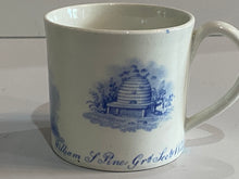 Load image into Gallery viewer, Staffordshire Pearlware Childs Mug Odd Fellows Justice Baltimore
