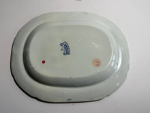 Load image into Gallery viewer, Staffordshire Blue Transfer Quadrupeds Small Platter Hunter and Dog Ca. 1825
