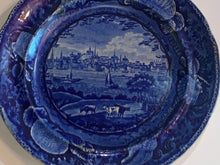 Load image into Gallery viewer, Historical Staffordshire Blue City of Albany State of New York Dinner Plate
