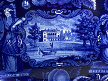 Load image into Gallery viewer, Historical Staffordshire Blue Platter States By Clews Washington
