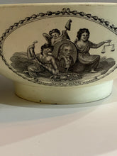 Load image into Gallery viewer, Staffordshire Liverpool Punch Bowl John Adams President John Jeffers Polychrome American Ship
