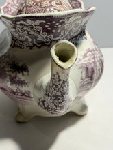Load image into Gallery viewer, Historical Staffordshire Mulberry Teapot Eagle On Shell Ca. 1830’s
