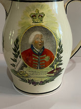 Load image into Gallery viewer, Staffordshire Creamware Liverpool Pitcher George 3rd Duke Of Wellington 1800
