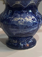 Load image into Gallery viewer, Historical Staffordshire Blue Pitcher “States” Pattern Ca. 1825
