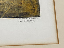 Load image into Gallery viewer, Original Currier &amp; Ives Print Large Folio Staten Island And Narrows New York
