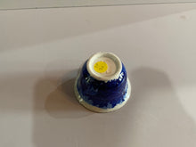 Load image into Gallery viewer, Historical Staffordshire Blue Cottage In Woods Custard Cup

