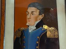 Load image into Gallery viewer, Antique 19th Century Reverse on Glass of Marquis de Lafayette
