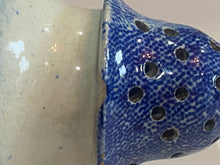 Load image into Gallery viewer, Historical Staffordshire Blue Pepper Pot 2 Men In Sailboat Shell Border Rare
