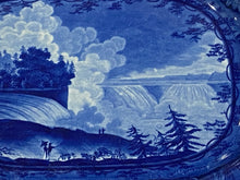 Load image into Gallery viewer, Historical Staffordshire Blue Platter Niagara From the America Side
