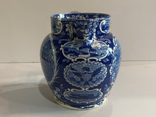 Load image into Gallery viewer, Historical Staffordshire Blue Erie Canal Inscription Pitcher
