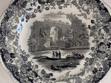 Load image into Gallery viewer, Historical Staffordshire Black Transfer Plate Natural Bridge Virginia
