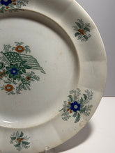 Load image into Gallery viewer, Staffordshire Green Transfer Liberty Cap Patriotic Flag Small Plate Ca. 1840
