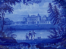 Load image into Gallery viewer, Historical Staffordshire Blue Platter Badminton Gloucestershire
