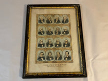 Load image into Gallery viewer, Original Currier and Ives Print The Presidents of the United States from 1789 - 1865
