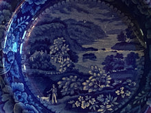 Load image into Gallery viewer, Historical Staffordshire Blue Soup Plates A View Near Philadelphia
