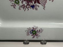 Load image into Gallery viewer, Staffordshire Mulberry Transfer Liberty Cap Patriotic Flag Large Platter 1840’s
