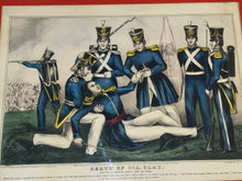 Load image into Gallery viewer, Currier &amp; Ives Type Print Death Of Col. Clay Battle Of Buena Vista Kellogg
