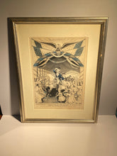 Load image into Gallery viewer, Currier &amp; Ives Washington's Reception by the Ladies on the Bridge Lithograph
