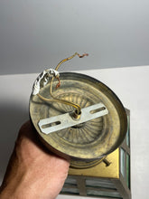 Load image into Gallery viewer, Vintage Slag Glass Arts And Crafts Hanging Light Mission Brass Green Glass
