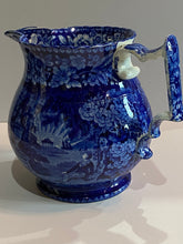 Load image into Gallery viewer, Historical Staffordshire Blue Lafayette At Franklins Tomb Pitcher
