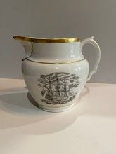 Load image into Gallery viewer, Staffordshire Porcelain Pitcher with American Ship Transfers
