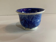 Load image into Gallery viewer, Historical Staffordshire Blue Cottage In Woods Custard Cup
