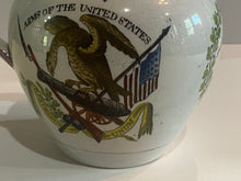 Load image into Gallery viewer, Staffordshire Arms of United States Free Trade and Sailors Rights Pitcher

