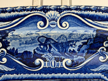 Load image into Gallery viewer, Staffordshire Blue Transfer Quadrupeds Platter Elephant Ca. 1825
