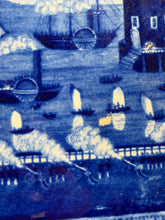 Load image into Gallery viewer, Historical Staffordshire Blue Covered Vegetable Dish Landing Of Lafayette 1825 B
