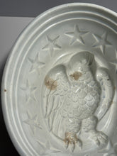 Load image into Gallery viewer, 19th Century Ironstone Pudding Mold With Eagle And Stars Patriotic Pearlware
