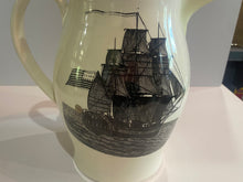 Load image into Gallery viewer, Staffordshire Creamware Liverpool Pitcher American Ship Apotheosis of Washington
