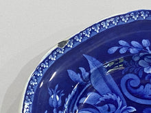 Load image into Gallery viewer, Historical Staffordshire Blue Platter Peace and Plenty by Clews 15 1/4”
