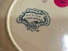 Load image into Gallery viewer, Historical Staffordshire Green Transfer Texian Campaign Plate
