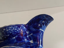 Load image into Gallery viewer, Historical Staffordshire Blue Pitcher Landing of Lafayette Pattern
