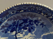 Load image into Gallery viewer, Historical Staffordshire Blue Shallow Beaded Rim Bowl Fairmount Near Philadelphia by Stubbs
