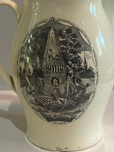 Load image into Gallery viewer, Staffordshire Creamware Liverpool Pitcher Washington Memorial with Chain of States And Peace and Plenty
