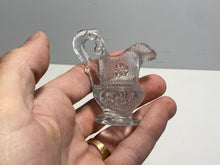Load image into Gallery viewer, Boston And Sandwich Glass Lacy  Toy Pitcher And Basin Clear With Star Floral
