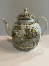 Load image into Gallery viewer, Staffordshire Pearlware Chinoiserie Pagoda Pattern Barge Pot Huge
