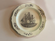 Load image into Gallery viewer, Staffordshire Creamware Liverpool Plate with American Ship
