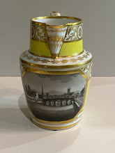 Load image into Gallery viewer, Chamberlain’s Worcester Pitcher Yellow With Gilt View Of Worcester Ca. 1840’s
