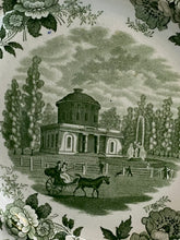Load image into Gallery viewer, Historical Staffordshire Green Transfer Plate Water Works Philadelphia
