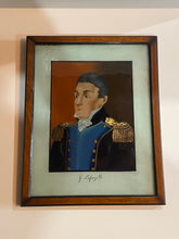 Load image into Gallery viewer, Antique 19th Century Reverse on Glass of Marquis de Lafayette
